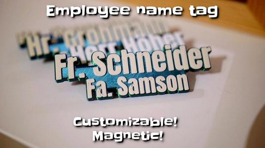 Employee name tag