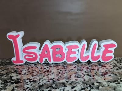 Disney Name Sign Isabelle Kid Room Wall Decor Art