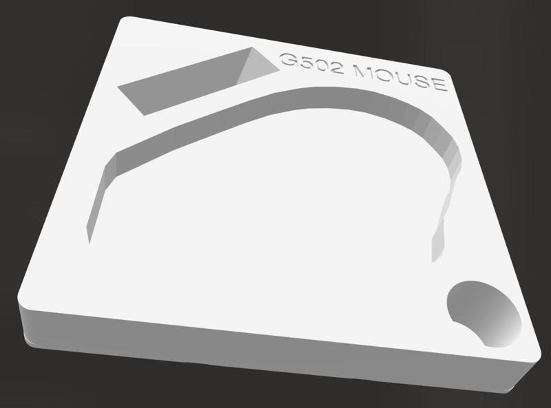 g502 Logitech Mouse Tray - Gridfinity