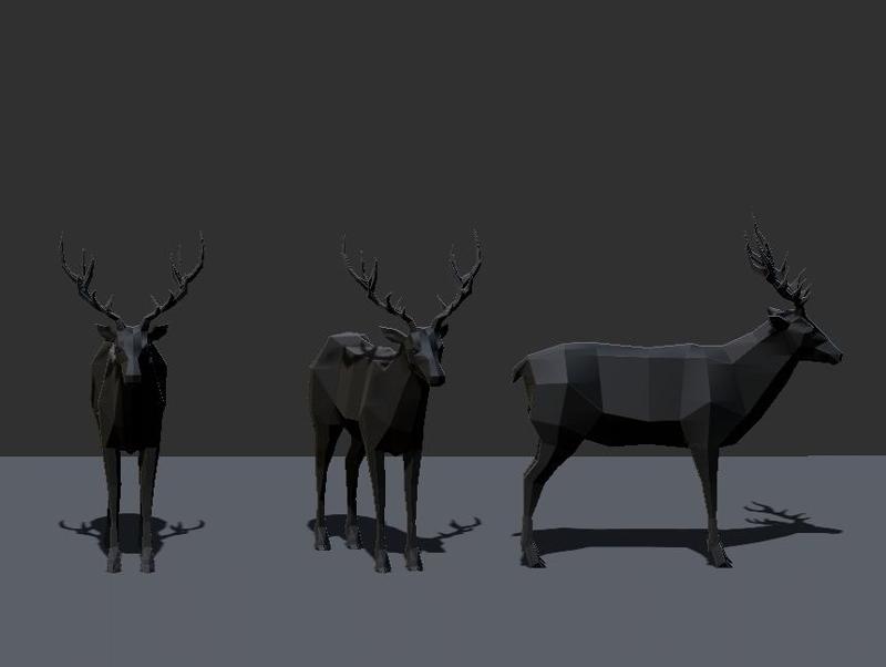 Geometric Deer Statue Nordic Decoration Home Decor
