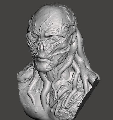Vecna bust print in place.