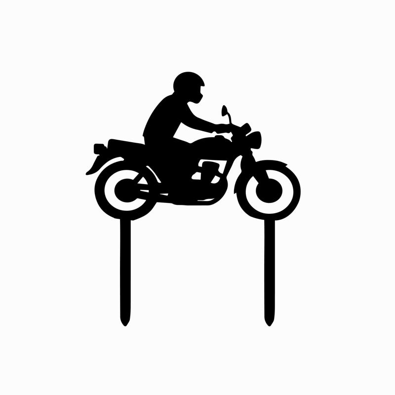 TOPPER CAKE BIKER BIKER MOTORBIKE MOTORCYCLE 150CC MOTORCYCLE ROUTES TRAVEL MAN