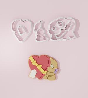 Valentine Bear #1 Cookie Cutter