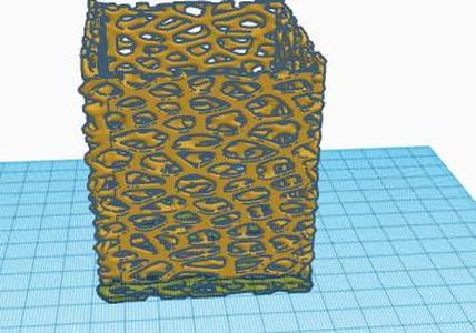 a box with a varanoi pattern