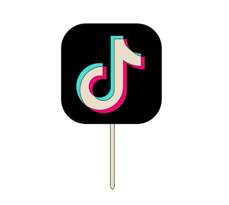 Cake Topper - Colorized - Social Networks - TikTok