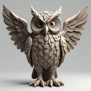 Steampunk Mechanical Owl
