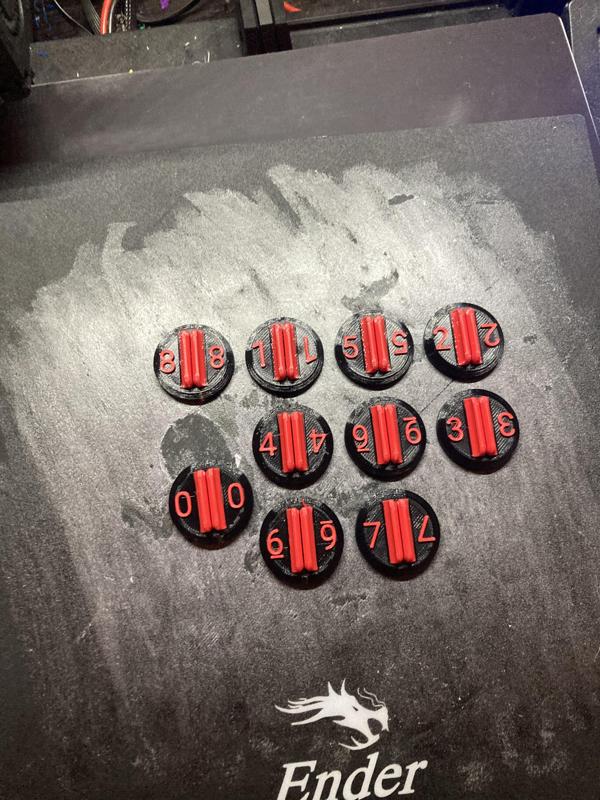 D&D/Pathfinder Numbered Pawn Bases