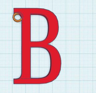 Letter B Name Tag