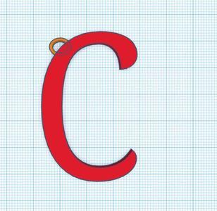 Letter C Name Tag