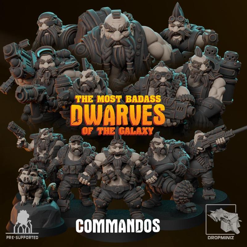 Sci-Fi Dwarf Commandos