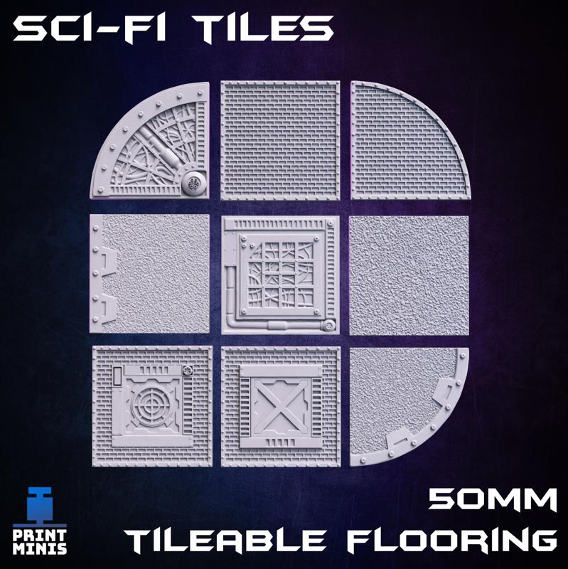 Sci-Fi Tiles x 9