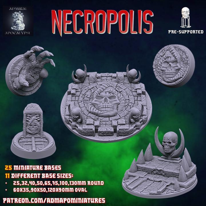 Necropolis Miniature Base Set (Pre-supported)