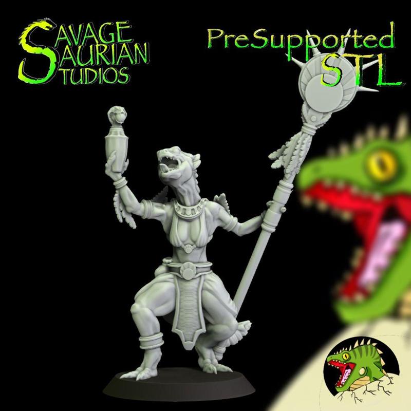 Savage Saurian Armecko Priestess