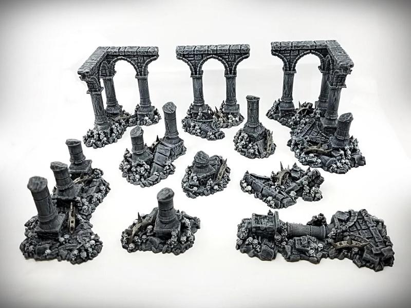 Ruined Columns Grimdark Version - Deluxe Bundle