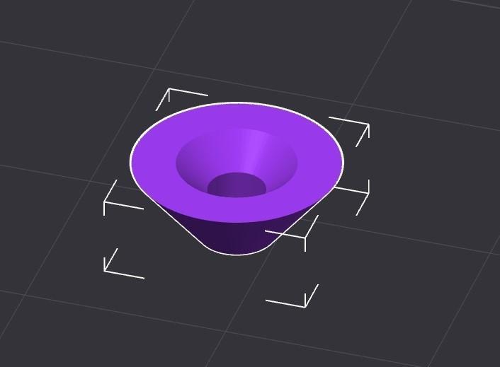 Cone for 2,5x16 screw for EllingEGs WD19 mount