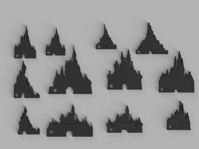 Disney Castle Keychains Collection