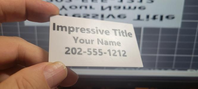 Business Card - 2 colors - Manual color swap - no CAD