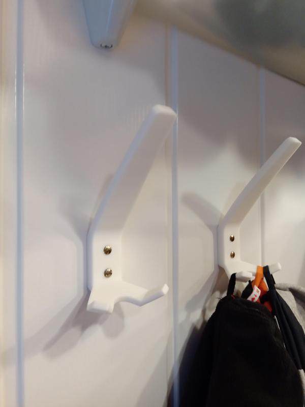 Hat and Coat Hanger - Vertical Wall Hook