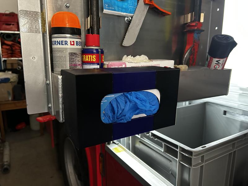 Rubber glove box holder