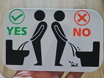 Pee in yes, Pee out no (English and Spanish)