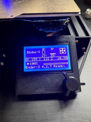 ender 3 lcd screen relocator with screen pcb cover
