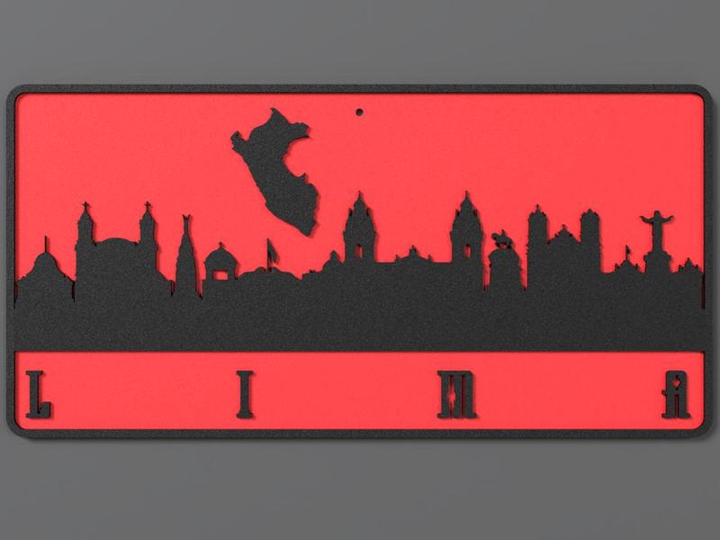 Wall Plate Skyline - Lima