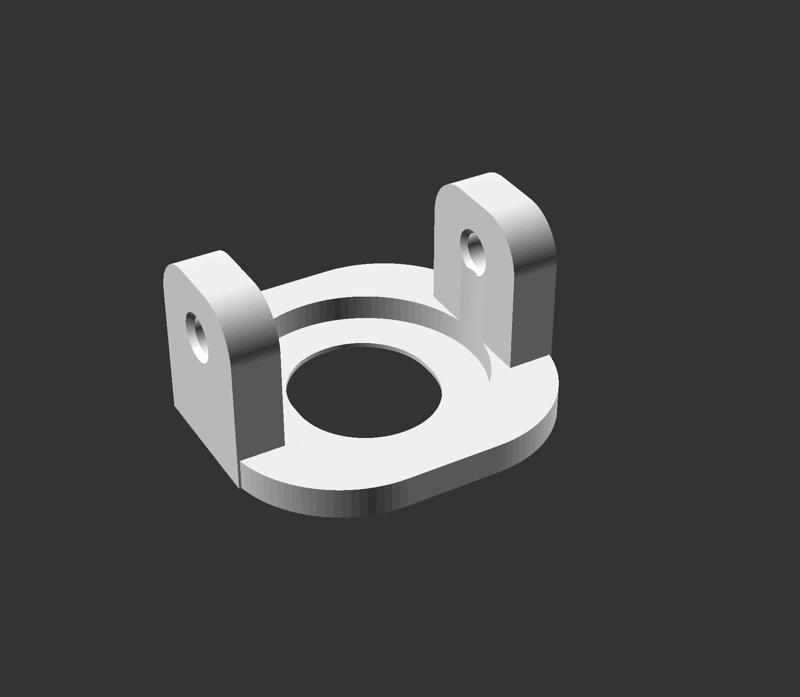 Parametric body post cushion and magnet holder for RC cars. [openSCAD]