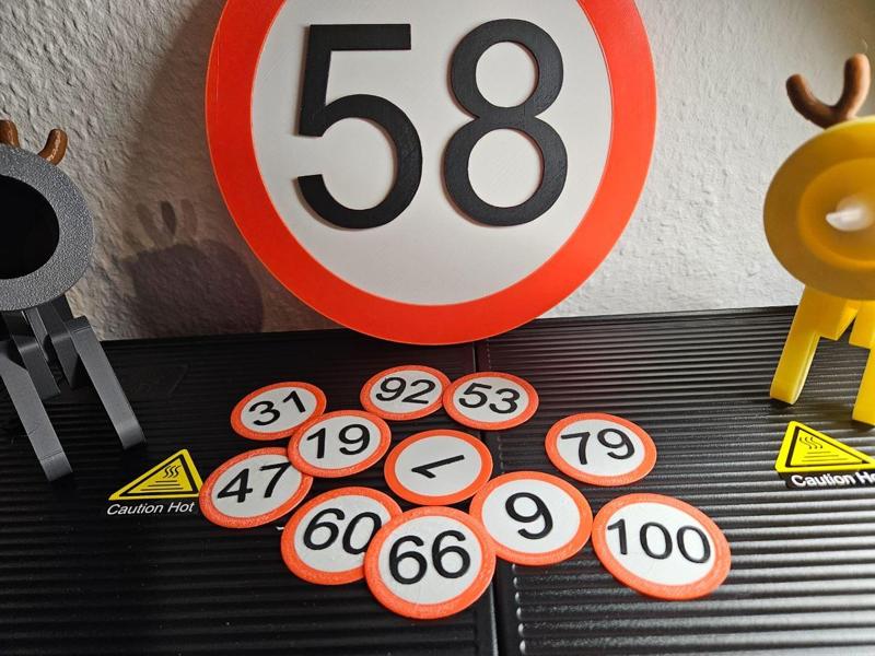 Birthday sign from 1-100 incl. "freakin' old" - Traffic signs