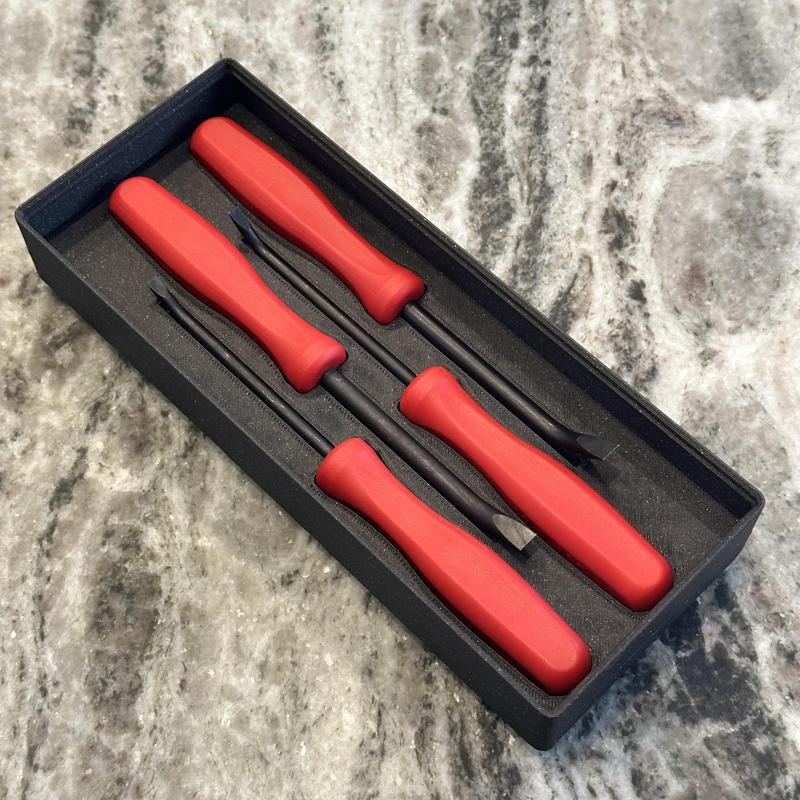 Gridfinity Tekton 4 Pry bar set holder