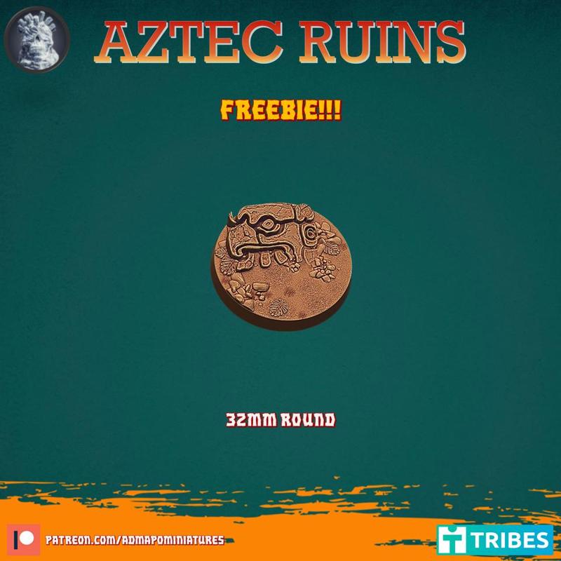 Aztec Ruins  32mm base (Pre-supported Freebie)