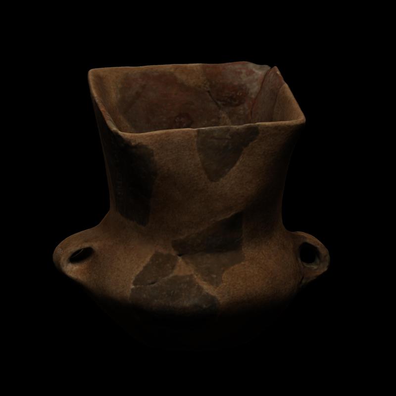 Square-Mouthed vessel with geometric decoration