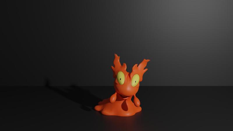 Slugma pokemon 3D print model