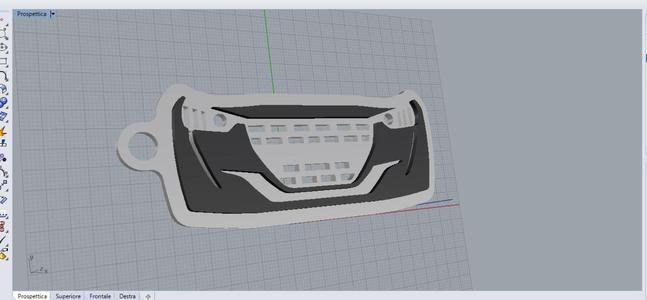 portachiavi peugeot 208