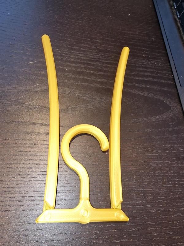 Print in place - Clothes Hanger - Hinged legs and Freely rotating hook
