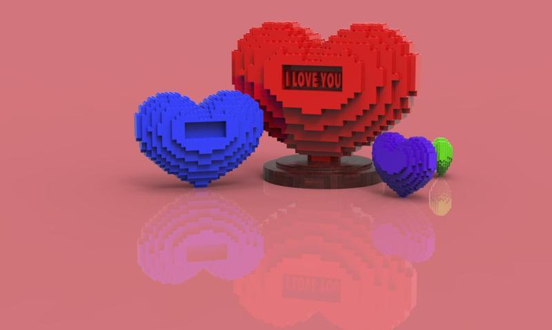 Mini Bricked shaped Heart