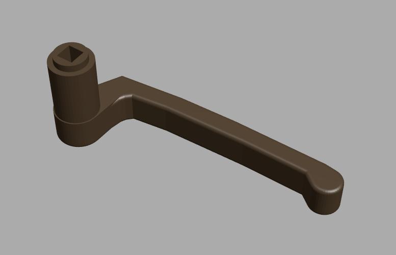 Maniglia SX per Controfinestre in Alluminio Anodizzato