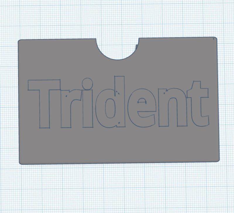 Trident gum holder