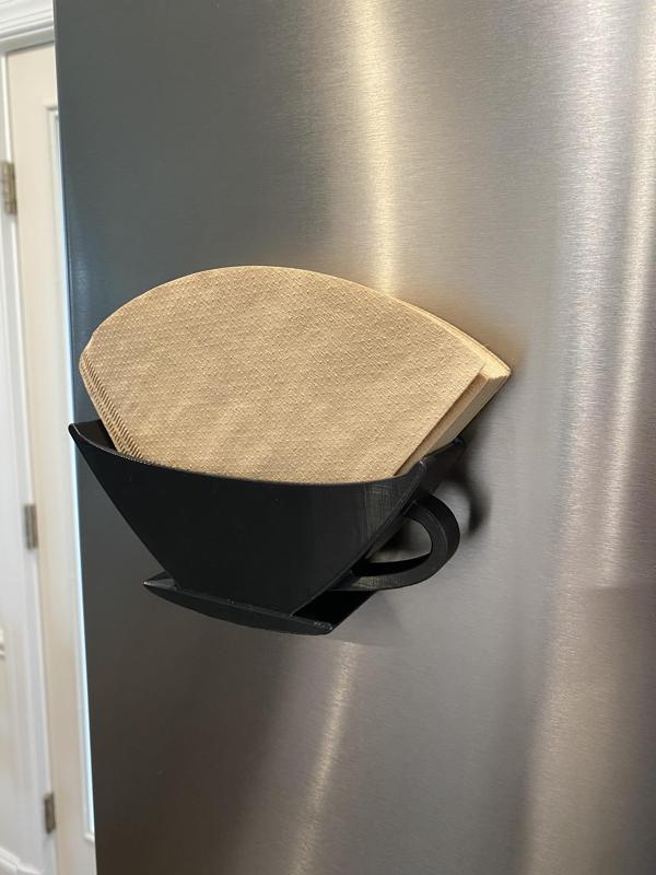 Magnetic coffee filter storage