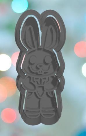 Easter Farmer Bunny Boy Cookie Cutter