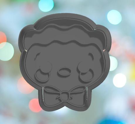 Christmas Ginger Bread Man Face Cookie Cutter