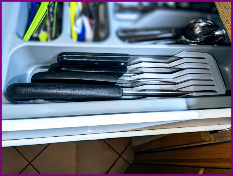 Easy Knife Holder For Cutlery Compartment