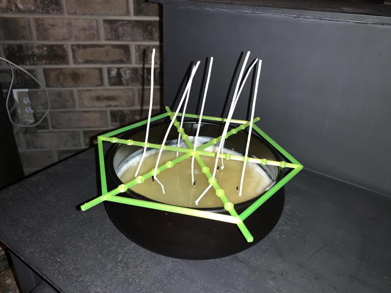 Multi-Wick Support for Large Candles