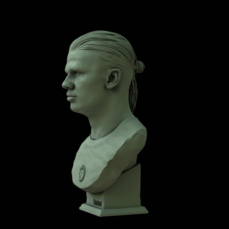 Erling Haaland 3D bust for printing