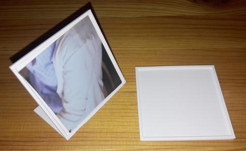 60x60mm label or image holder with small frame
