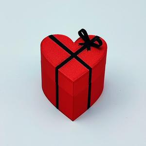 Jewelry gift box, HEART shaped, 4,5 cm in height