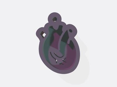 Keychain heart