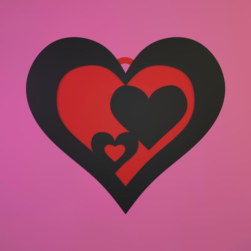 keychain heart