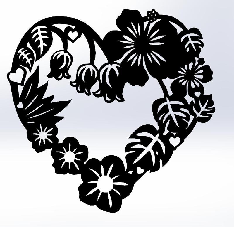 Floral Heart – Beautiful Line Art Design