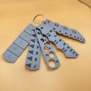 5 tools Metric measurement keychain