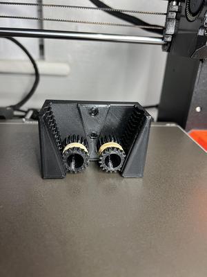 double wheeled gravity broom holder